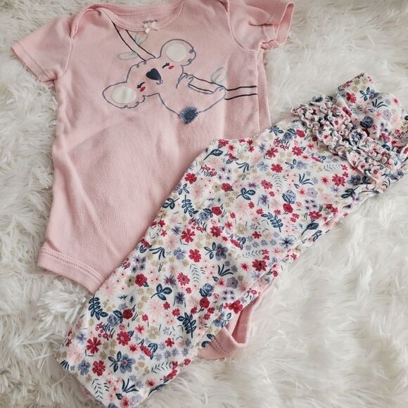 Like New- Carter's Baby Girl's 18 month 3 piece set - Picture 3 of 10